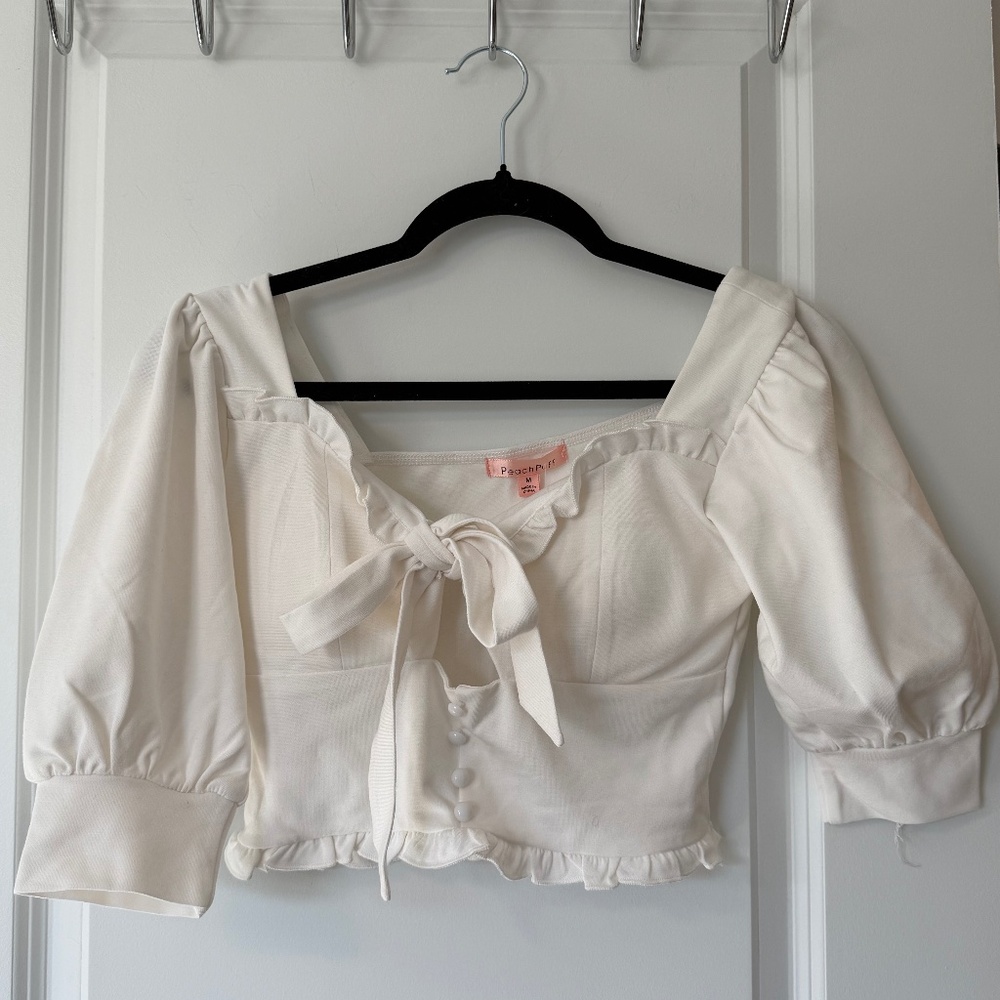 NWT Peach Puff White Shirt